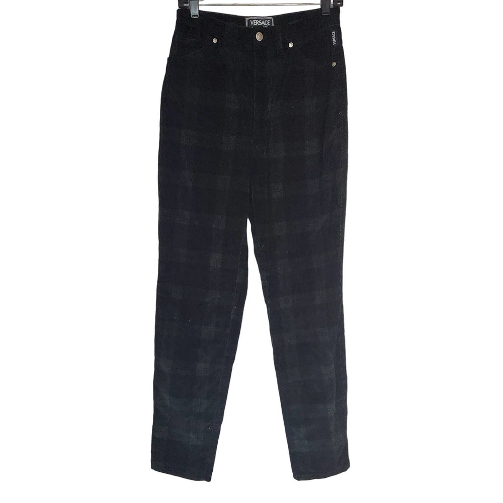 Versace jeans Couture Plaid Corduroy Cotton Pants 28